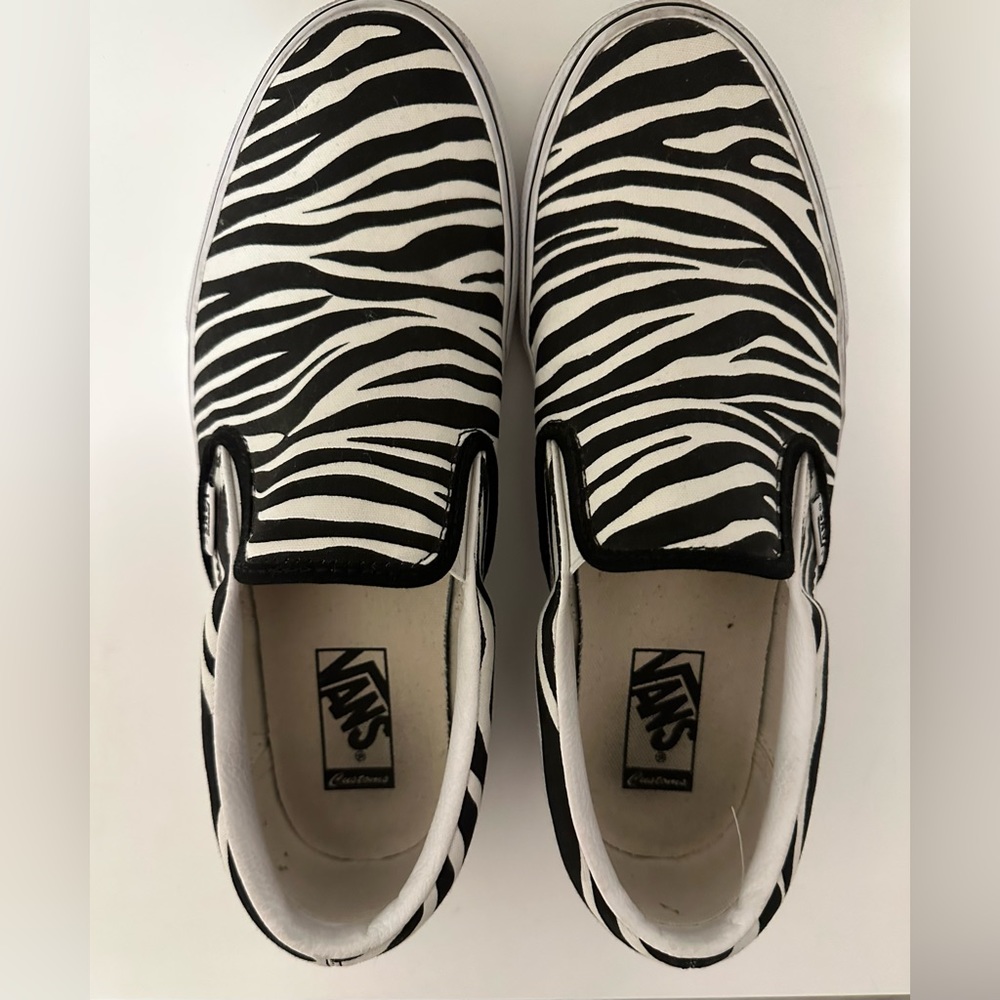 Vans zebra print slide on - men’s